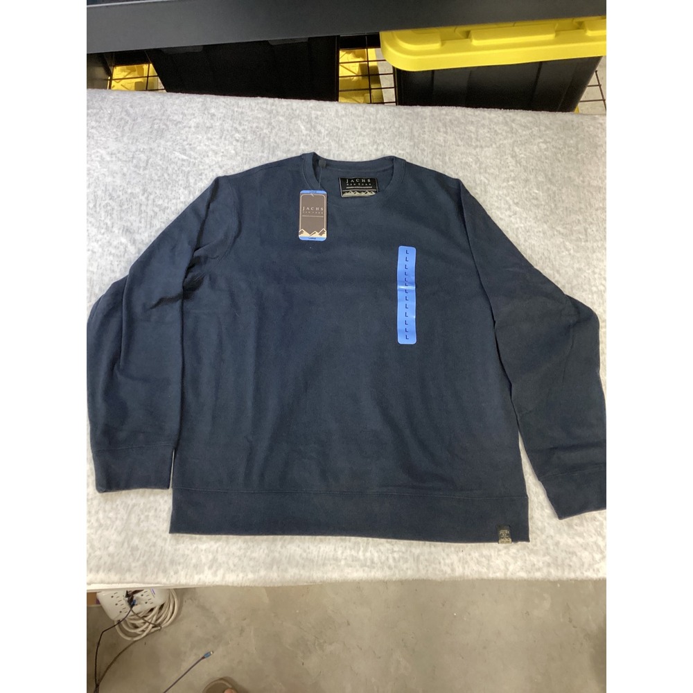 Jachs NY Mens Premium Outdoor Purveyors Crewneck Sweatshirt‎ Navy Blue Large NWT
